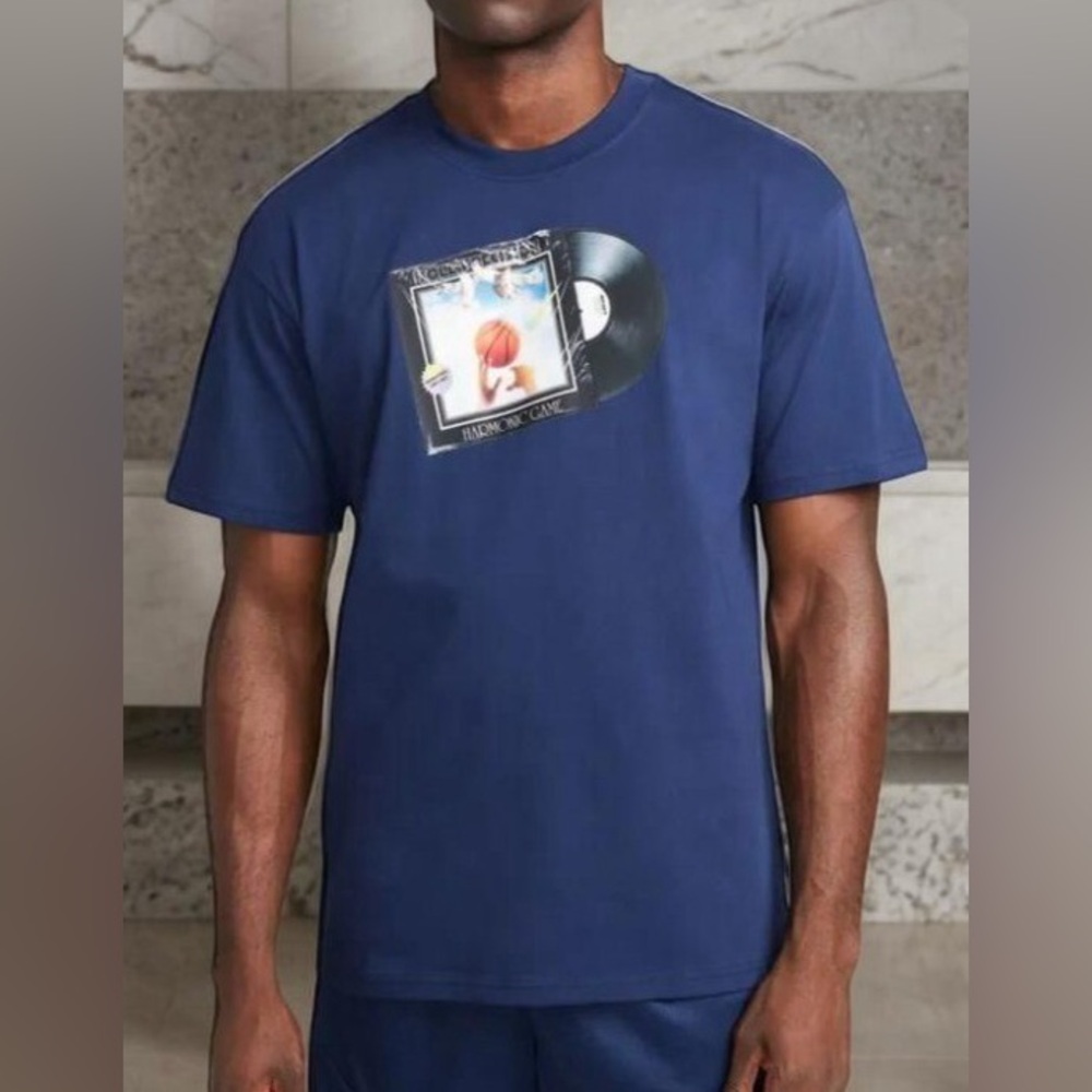 Nike + Music Max90 Basketball Graphic Short Sleeve Blue NWT Size L Unisex - Picture 4 of 7